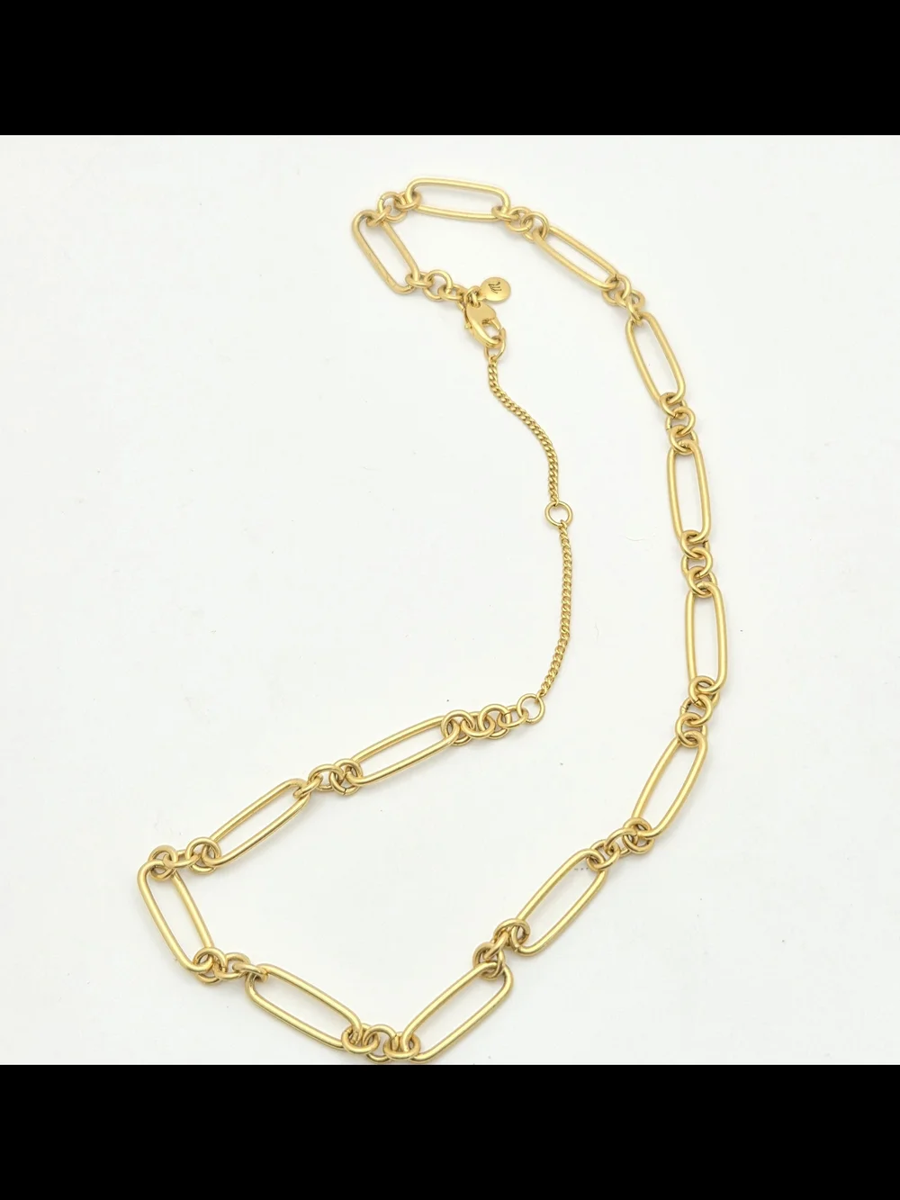 Madewell 18" Gold Tone Mixed Oval & Curb Chain Link Necklace - Picture 12 of 16